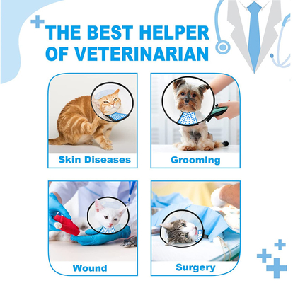 Adjustable Pet Training Collars White Comfy Dog Cat Cone Collar
