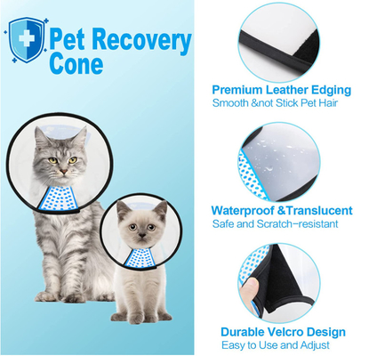 Adjustable Pet Training Collars White Comfy Dog Cat Cone Collar