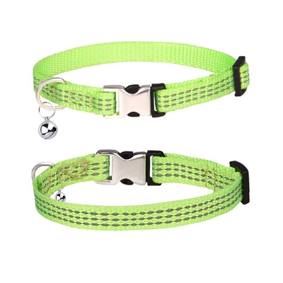 Lettering Adjustable Reflective Cat Collar With Bell Small And Medium Collars