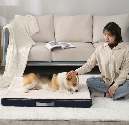 Memory Foam Dog Bed Amazon Quilted Plush Dutch Velvet Top With Removable Washable Cover & Non-Slip Bottom