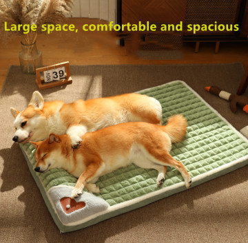 Washable Removable Cover Dog Pillow Bed With Anti Slip Bottom