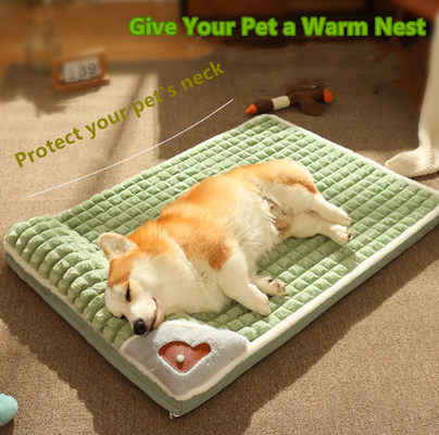Washable Removable Cover Dog Pillow Bed With Anti Slip Bottom