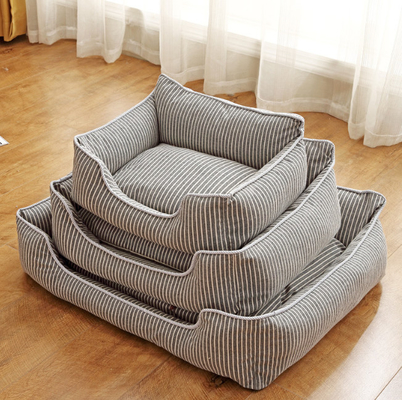Soft Washable Breathable Rectangle Dog Sleeping Bed Anti Slip Bottom