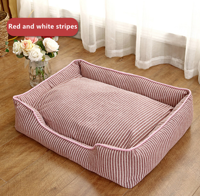 Soft Washable Breathable Rectangle Dog Sleeping Bed Anti Slip Bottom