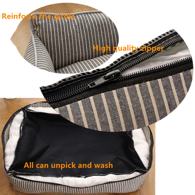 Soft Washable Breathable Rectangle Dog Sleeping Bed Anti Slip Bottom