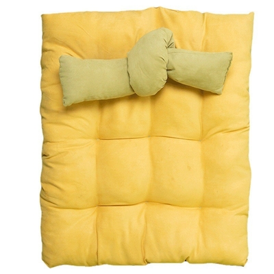 Filled PP Cotton Square Dog House Bed Pad Deer Fur Pet Mat Anti Moisture