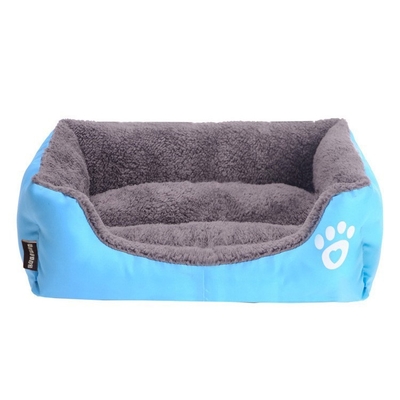 Candy Color Footprints Dog Kennel Bed For Husky Pet Cat Pad