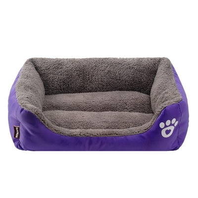 Candy Color Footprints Dog Kennel Bed For Husky Pet Cat Pad