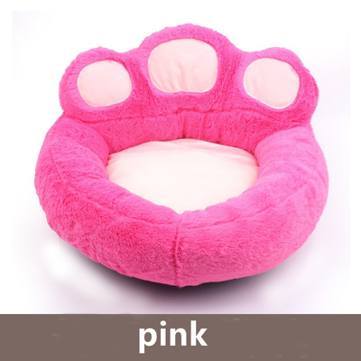 Teddy Dog Sleeping Pad Bear Paw Short Plush Pet House Bed