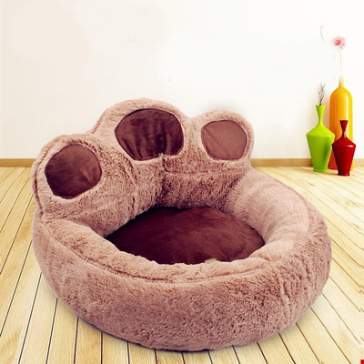 Teddy Dog Sleeping Pad Bear Paw Short Plush Pet House Bed