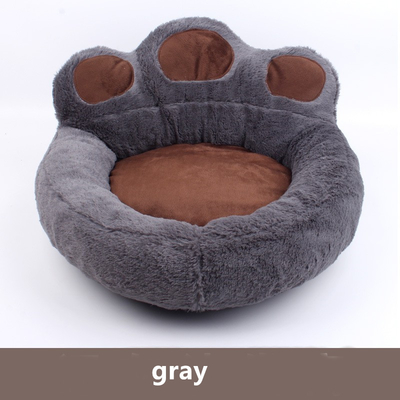 Teddy Dog Sleeping Pad Bear Paw Short Plush Pet House Bed