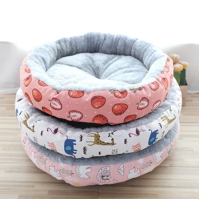 Thickened Arctic Velvet Warm Pet Nest Pad Round Linen Medium Large Puppy Cot