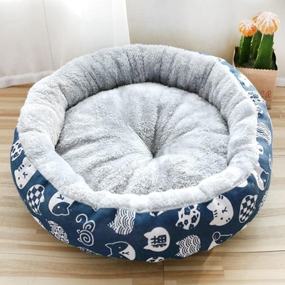 Thickened Arctic Velvet Warm Pet Nest Pad Round Linen Medium Large Puppy Cot