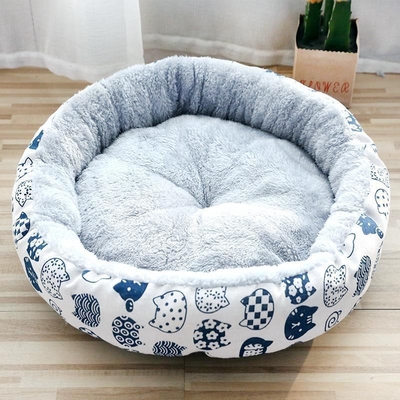 Thickened Arctic Velvet Warm Pet Nest Pad Round Linen Medium Large Puppy Cot