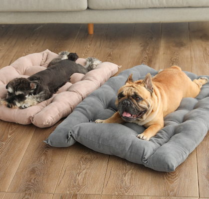 Memory Foam Folding Pet Bed Mat Deformable Square Dog Crate Beds