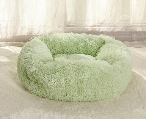 Modern Soft Plush Round Cozy Cave Bed For Cats Small Dogs Snooze Sleeping