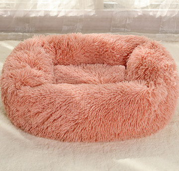 Modern Soft Plush Round Cozy Cave Bed For Cats Small Dogs Snooze Sleeping