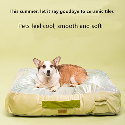 Xl Summer Ice Silk Dog Cooling Mat Removable Washable Dog Bed Cushion