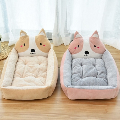 Warm Rebound PP Cotton Pet Cushion Bed Large Small Cartoon Cat Dog Nest Bed