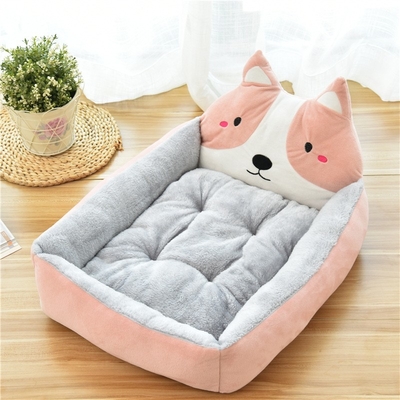 Warm Rebound PP Cotton Pet Cushion Bed Large Small Cartoon Cat Dog Nest Bed