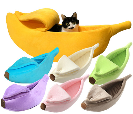 Warm Soft Punny Lovely Pet Supplies For Banana  Indestructible Pet Bed