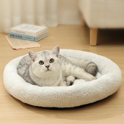 Dog Futon Warm Cat Bed Dog Nest Round Nest Wear-Resistant Soft Comfortable Mat Winter Supplies Pet Supplies