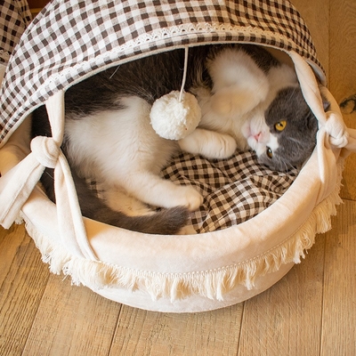New Cat Nest High Beauty All Season Universal Small Raised Dog Bed Semi Enclosed Cat Nest Pet Products