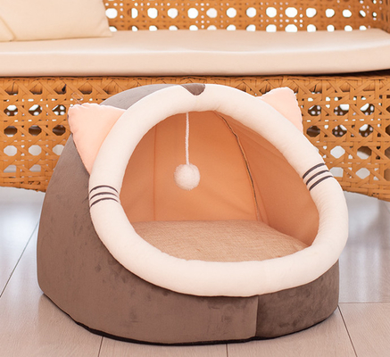 Small Dog Bed With Anti-Slip Bottom Cotton Cat Bed  For Indoor Cats