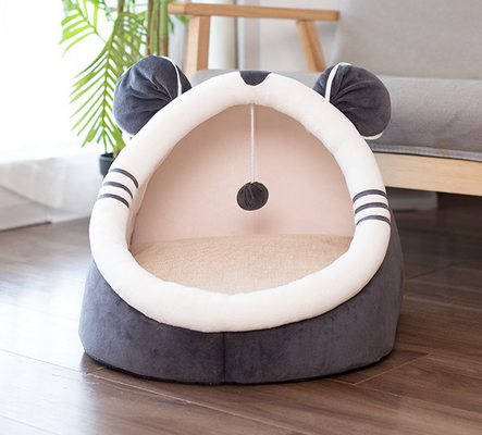 Small Dog Bed With Anti-Slip Bottom Cotton Cat Bed  For Indoor Cats