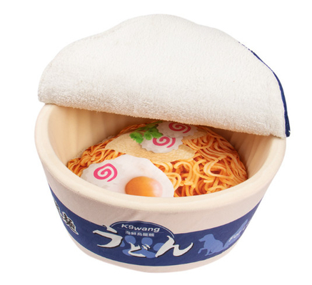 Japanese-Style Anxiety Ramen Bowl Cat Bed For Indoor Dogs Washable