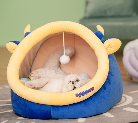 2-In-1 Round Cat House For Indoor Cats Clearance  Cushioned Pillow