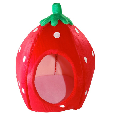 Cross Border Strawberry Dog Bed Pet House Cat House Small Dog House Wholesale Removable And Washable Mat Dog House