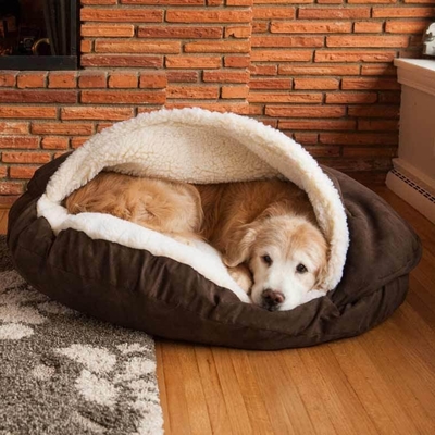 Dog Kennel Semi Closed Bite Proof Dirt Resistant Removable And Washable Cold Proof And Warm Dog Igloo Cave Bed