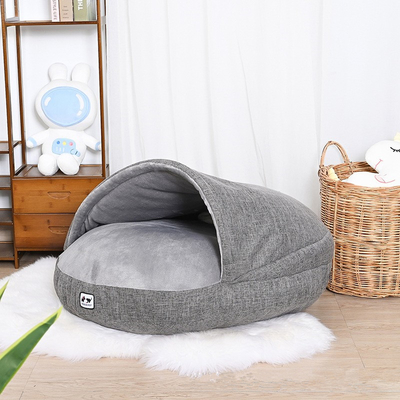 Dog Kennel Semi Closed Bite Proof Dirt Resistant Removable And Washable Cold Proof And Warm Dog Igloo Cave Bed