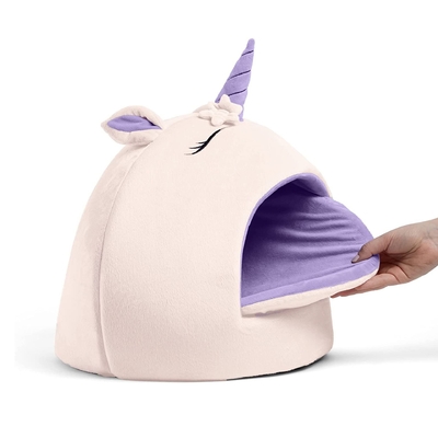 New Unicorn Dog Bed Unicorn Cat Nest Cat Nest Warm In Winter Plush Cat Nest All Seasons Universal Dog Nest