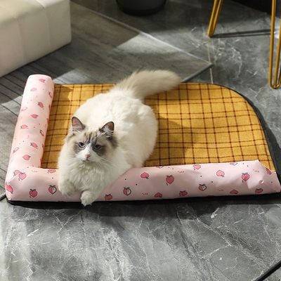 Dog Kennel Cool Kennel In Summer Dog Bed With Bolster Sides All Season All-Purpose Cat Teddy Dog Mat Pet Supplies