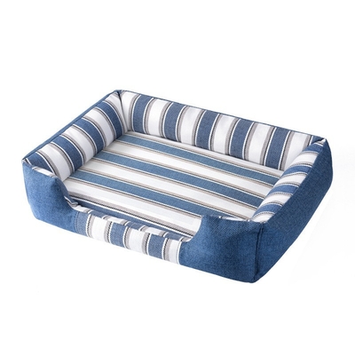 Striped Dog Bed Square Large Dog Kennel, Winter Pet Kennel, All-Purpose Dog Bed And Pet Supplies For All Seasons