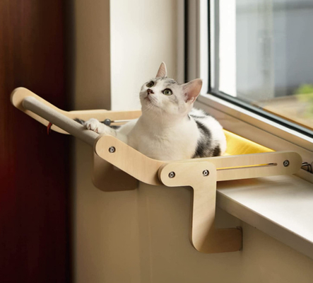 Hanging Cat Bed With Stand Mount Hammock Window Seat Bed Shelves For Indoor Cats