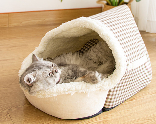self warming cat cave Soft Velvet & Waterproof Oxford Two-Sided Cushion