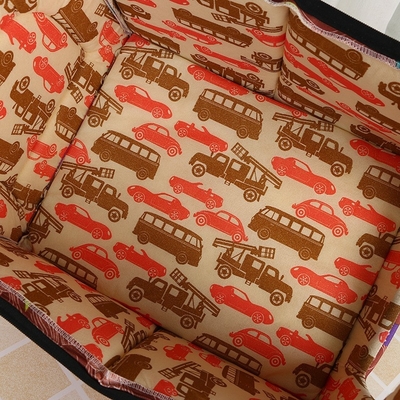 Removable And Washable Floral Dog Bed High Quality Cotton Filled Pet Supplies For Dog House