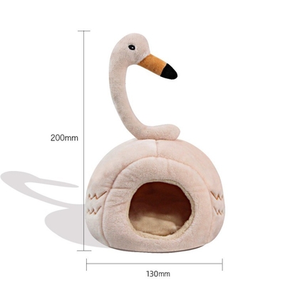 Cute Hamster Cotton Nest Thickened Plush Fabric Magic Bird Pet House Winter Warm Flamingo Dog Bed
