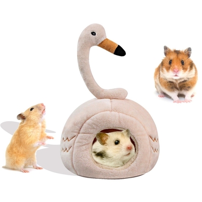 Cute Hamster Cotton Nest Thickened Plush Fabric Magic Bird Pet House Winter Warm Flamingo Dog Bed