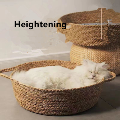 Cane Cat Nest Dog Bed Rattan All Year Round Universal Online Red Cat Supplies Cat House Pet House Villa Pucat Bed