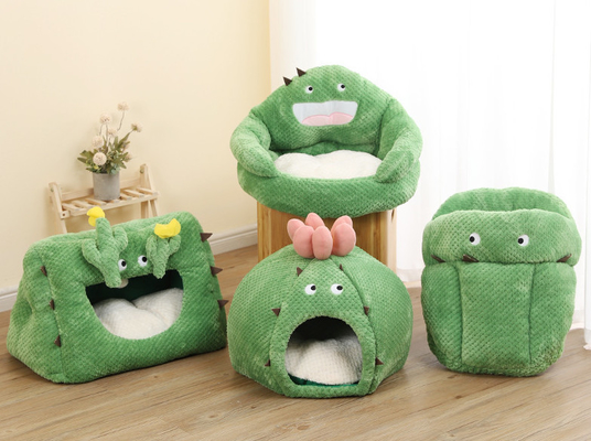 Large Cat Bed Cave With Removable Washable Cushioned Pillow