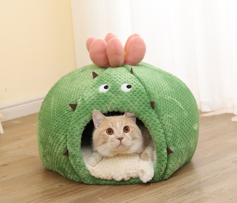 Large Cat Bed Cave With Removable Washable Cushioned Pillow