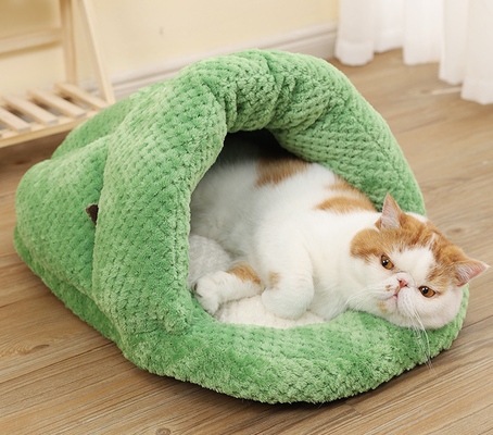 Large Cat Bed Cave With Removable Washable Cushioned Pillow