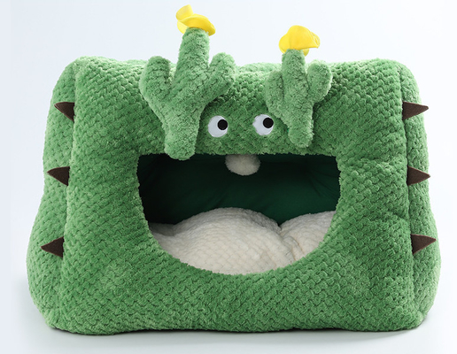 Large Cat Bed Cave With Removable Washable Cushioned Pillow