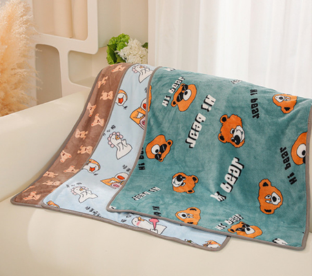 Cat Sleeping Blanket With Paw Print Dog Cat Soft Fleece Blankets Sleep Mat