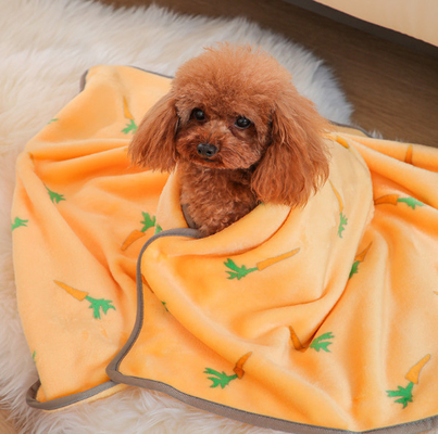 Cat Sleeping Blanket With Paw Print Dog Cat Soft Fleece Blankets Sleep Mat