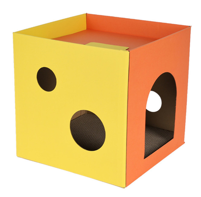 Wooden Cat House Rabbit Hideout With Hammock Stackable Cat Beds